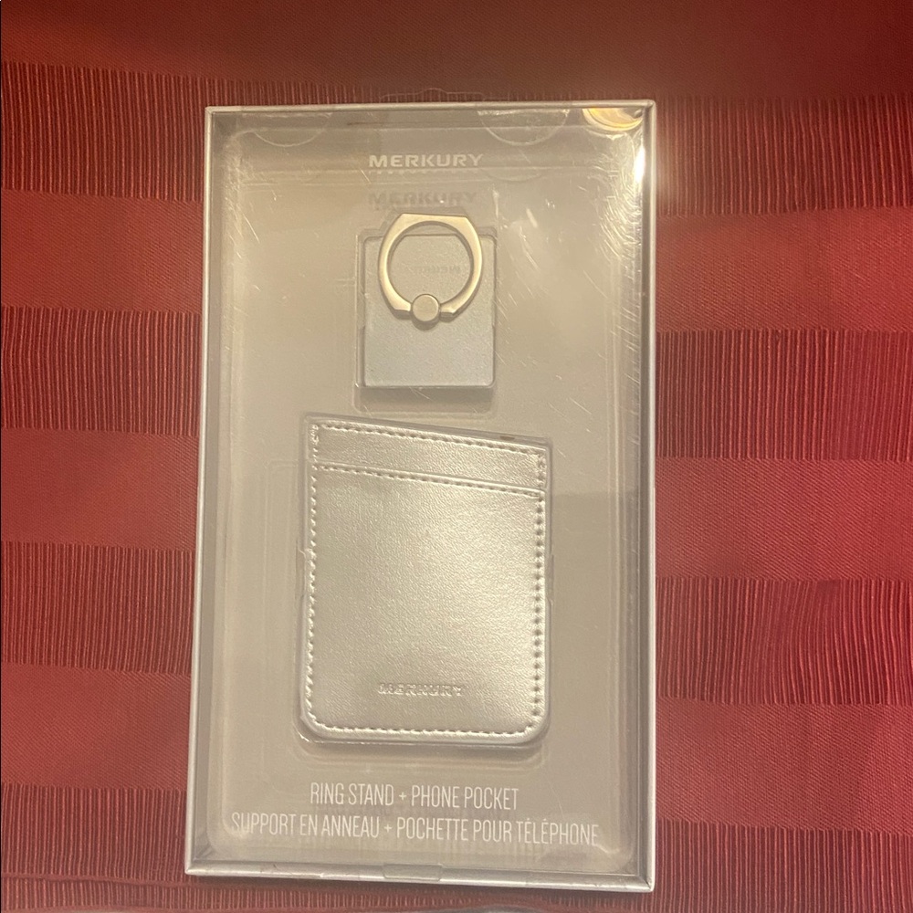 Silver Phone Pocket and Ring Stand NEW!